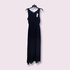 Brand new black sleeveless floor length dress sz S